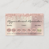 Carte De Visite 100 Lashes Rendez-vous rappel Rose Drips Nails (Devant)