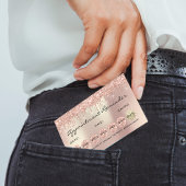 Carte De Visite 100 Lashes Rendez-vous rappel Rose Drips Nails