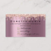 Carte De Visite 100 Lashes Rendez-vous rappel Rose Eggplant (Dos)