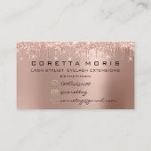 Carte De Visite 100 Lashes Rendez-vous rappel Rose Gold Drips (Dos)