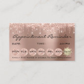 Carte De Visite 100 Lashes Rendez-vous rappel Rose Gold Drips (Devant)