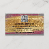 Carte De Visite 100 Logo QRCODE 10%OFF Code Gold Parties scintilla (Dos)
