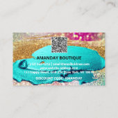 Carte De Visite 100 Logo QRCODE 10%OFF Code Gold Parties scintilla (Dos)