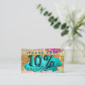 Carte De Visite 100 Logo QRCODE 10%OFF Code Gold Parties scintilla (Debout devant)