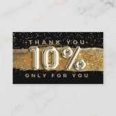 Carte De Visite 100 Logo QRCODE 10%OFF Merci Black Gold (Devant)
