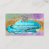 Carte De Visite 100 Logo QRCODE 20%OFF Code Gold Parties scintilla (Dos)