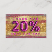 Carte De Visite 100 Logo QRCODE 20%OFF Code Gold Parties scintilla (Devant)