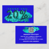 Carte De Visite 100 Logo QRCODE 20%OFF Code maquillage contours (Devant / Derrière)