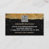Carte De Visite 100 Logo QRCODE 30%OFF Merci Black Gold (Dos)