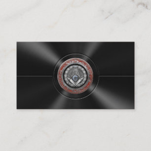 Carte De Visite [100] Maître Mason - Carré et Compas Argent