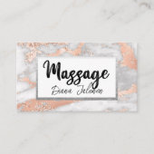 Carte De Visite 100 Massage Rendez-vous rappel Marbre rose (Devant)