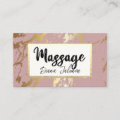 Carte De Visite 100 Massage Rendez-vous rappel Marbre rose (Devant)
