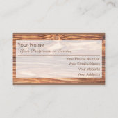 carte de visite 100% naturel bio en bois (Dos)