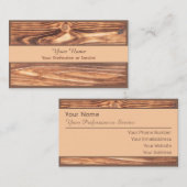 carte de visite 100% naturel bio en bois (Devant / Derrière)