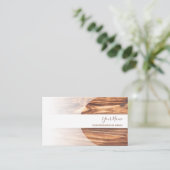 carte de visite 100% naturel bio en bois (Debout devant)