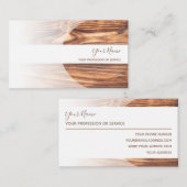 carte de visite 100% naturel bio en bois (Devant / Derrière)