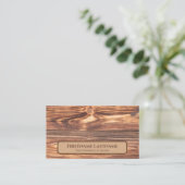 Carte De Visite 100% naturel biologique bois de style bois (Debout devant)