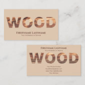 Carte De Visite 100% naturel biologique en bois style bois texto (Devant / Derrière)
