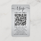 Carte De Visite 100 pack QR Code RSVP Faux Argent Boîtier à huile (Devant)