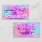 Carte De Visite 100 Rappel de rendez-vous Déchets Pinky Holographi (Devant / Derrière)