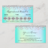 Carte De Visite 100 Rappel de rendez-vous Diamond Coiffeur ongles (Devant / Derrière)