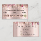 Carte De Visite 100 Rappel de rendez-vous Holographe de maquillage (Devant / Derrière)
