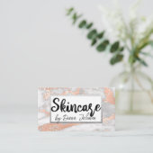 Carte De Visite 100 Rendez-vous pour soins de la peau Marbre Rose (Debout devant)