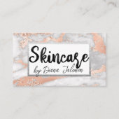 Carte De Visite 100 Rendez-vous pour soins de la peau Marbre Rose (Devant)