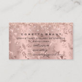 Carte De Visite 100 Rendez-vous Rappel Poils de maquillage floral (Dos)