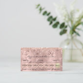 Carte De Visite 100 Rendez-vous Rappel Poils de maquillage floral (Debout devant)