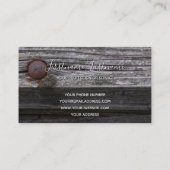 Carte De Visite 100% rustique naturel en bois bio monogramme busin (Dos)