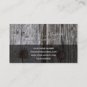 Carte De Visite 100% rustique naturel en bois bio monogramme busin (Dos)