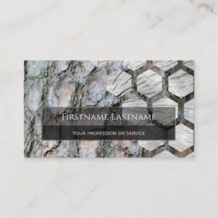 Carte De Visite 100% rustique naturel rectangle en bois organique