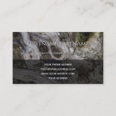 Carte De Visite 100% rustique noeud branche rectangle en bois natu (Dos)