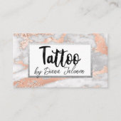 Carte De Visite 100 tatouage Artiste Rendez-vous rappel Rose Marbr (Devant)