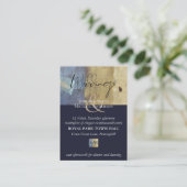 Carte De Visite 100 Urban Navy Blue Modern Budget Wedding Invite (Debout devant)
