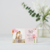 Carte De Visite 100 x MINI Photo Wedding Invite QR Code Détails (Debout devant)