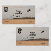 Carte De Visite 101st correction criarde aéroportée de (Devant / Derrière)