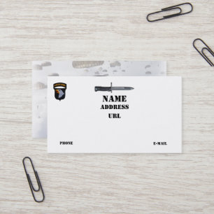 Carte De Visite 101st Division Aéroportée de division d'ABN cria