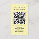 Carte De Visite 10 broches bowling rétro neon bowling alley (Dos)