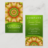 Carte De Visite 120) mandalas vert rouge de pommes ( (Devant / Derrière)