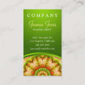 Carte De Visite 120) mandalas vert rouge de pommes ( (Dos)