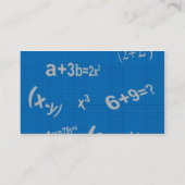 CARTE DE VISITE 129 ÉQUATIONS MATHMATIQUES BLEUES ALGÉBRA ÉDUCAT M (Dos)
