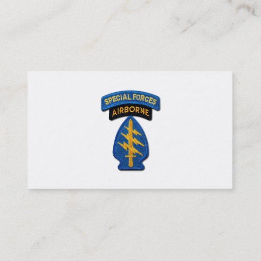 Carte De Visite 12e groupe des forces spéciales Berets verts (Dos)