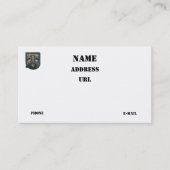 Carte De Visite 12e groupe des forces spéciales Berets verts (Devant)