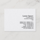 Carte De Visite 14 kaléïdoscopiques (carte d'or) (Dos)