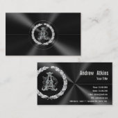 Carte De Visite [154] AD & DA Monogramme [Argent] (Devant / Derrière)