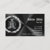 Carte De Visite [154] AD & DA Monogramme [Argent] (Dos)