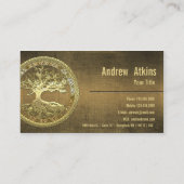 Carte De Visite [154] Arbre Celtique de Vie [Or] (Dos)