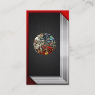 Carte De Visite [154] Art sacré de Celtic - trois chiens